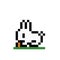 Pixel rabbit image 8 bit