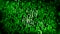 Pixel rain in matrix. Motion. Computer background with pixel rain inside matrix. Green pixels move like rain in matrix