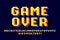 Pixel retro arcade game style font design