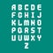 Pixel retro font video computer game design 8 bit letters electronic futuristic style vector abc typeface digital