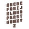 Pixel retro font video computer game design 8 bit letters electronic futuristic style vector abc typeface digital