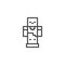 Pixel robot line icon