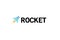 Pixel Rocket Launch Logo