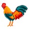 Pixel rooster vector