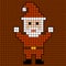 Pixel Santa. Christmas theme.