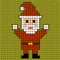 Pixel Santa. Christmas theme.