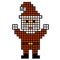 Pixel Santa. Christmas theme.