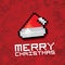 Pixel santa claus red hat