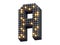 Pixel shape LED light font.