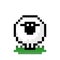 Pixel sheep image 8 bit