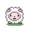 Pixel sheep image 8 bit