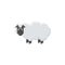 Pixel sheep isolated on white background.
