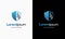 Pixel Shield logo designs concept vector, Elegant Technology Secure logo template