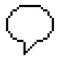 Pixel speech bubble.