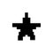 Pixel star sign - simple icon