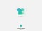 Pixel t-shirt logo. Business. Finance. T-shirt with pixel. Pixel clothing logo design. Fashion. Network. Creative design. Dres