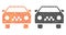 Pixel Taxi Car Mosaic Icons