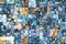 Pixel tiled abstract background