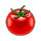 Pixel tomato fruit detailed illustration isolated vector
