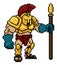 Pixel Trojan Spartan Game 8 Bit Gladiator Warrior