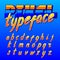 Pixel typeface. Retro arcade game alphabet font. Lowercase script letters.