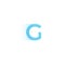 Pixel typography letter G logo. Technological modern font calligraphy