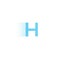 Pixel typography letter H logo. Technological modern font calligraphy