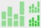 Pixel Vector Bar Chart Icons