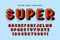 Pixel vector font design, stylized like in 8-bit games.