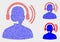 Pixel Vector Radio Operator Headset Icons