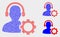 Pixel Vector Service Call Center Icons