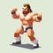 Pixel Warrior Wwe Wrestler: Highly Detailed Retro Visuals