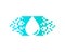 Pixel Water Icon Logo Design Element