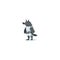 Pixel werewolf character. 8bit.