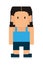 pixel young girl