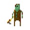 Pixel zombie with weapons