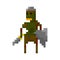 Pixel zombie with weapons