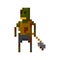 Pixel zombie with weapons