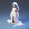 Pixelated Abstraction: 3d Printed Wedding Dress Of Anime Character