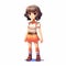 Pixelated Anime Character Illustration With Charming Style