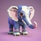 Pixelated Elephant: A Mechanical Realism In Terracotta And Cartoonish Innocence