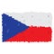 Pixelated flag of Czech Republic