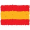 Pixelated flag of Spain