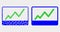 Pixelated and Flat Vector Stocks Chart Icon