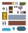 Pixelated game icons