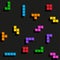 Pixelated game tetris pattern