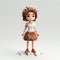 Pixelated Girl Figure: A Playful Voxel Art Tribute To Animated Film Pioneer