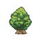 Pixelated green tree. Vector illustration decorative design