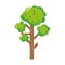 Pixelated natural tree branches leaves style