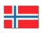 Pixelated Norway flag from construction parts. Vector illustration